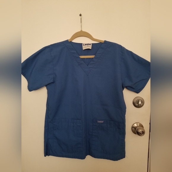 Landau - Unisex, Scrub top, S, Royal Blue - Picture 2 of 5